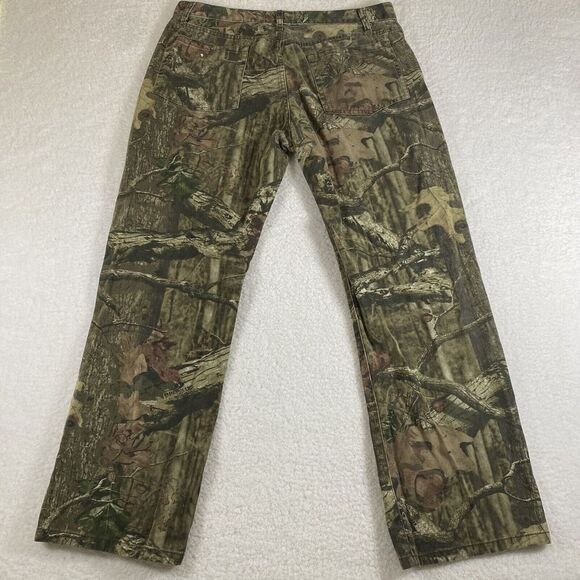 Mossy Oak Camo Pants Men 36x32 (Real 36x30) Camouflage Hunting Outdoor Y2K Green - Picture 6 of 11